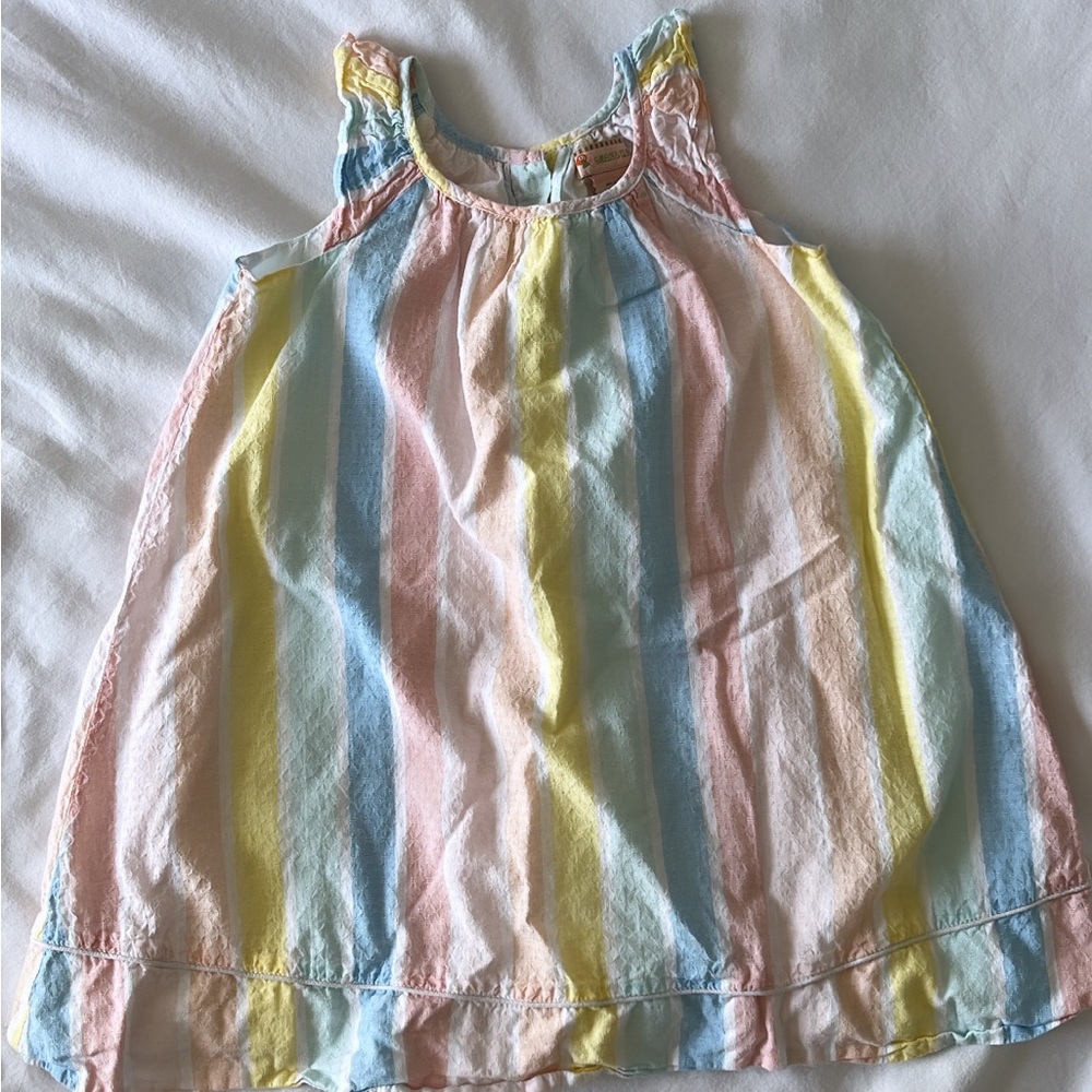 Flutter Sleeve Spring Linen Dress (Size 5)